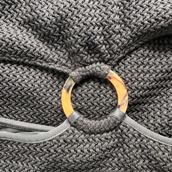 Montce Ky Sleeveless Cutout Dress Black Crochet Size Large NWOT O-Ring - Picture 15 of 16